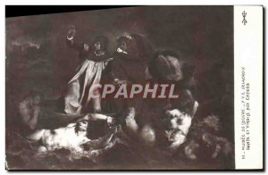 Old Postcard Musee Du Louvre Delacroix Dante and Virgil in Hell