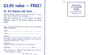 Magnetic Nail Setter Advertising Unused 