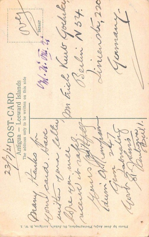 L284 US 1921 famous Thomas Joseph playing harmonica vintage postcard