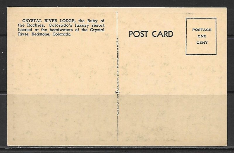 Colorado, Redstone - Crystal River Lodge - [CO-382]