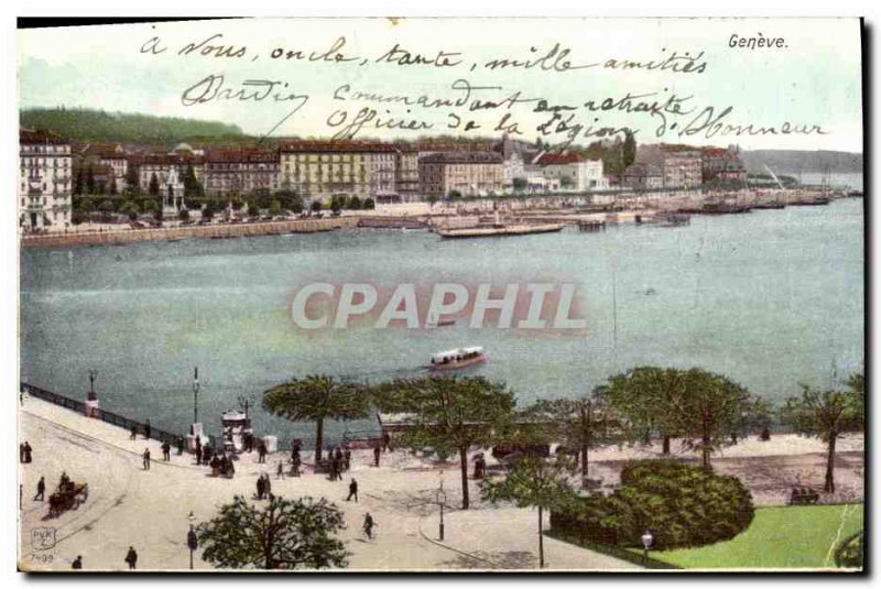 Old Postcard Geneva