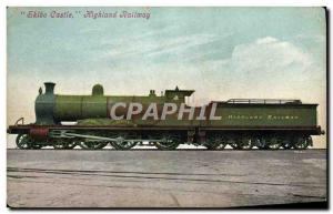 Postcard Old Train Locomotive Skibo Castle Highland Railway