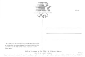 Los Angeles 1984 Olympics Unused 
