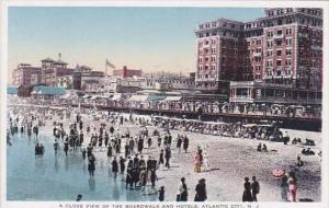 New Jersey Atlantic City A Close View Of The Boardwalk And Hotel