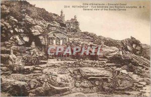 Postcard Old Rotheneuf Vue Generale des Rochers Sculptes Emerald Coast