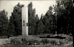 Mustasari Finland Korsholm Monument Real Photo Vintage Postcard