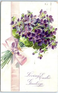 Postcard - Bouquet of Flowers Art Print - Loving Easter Greetings