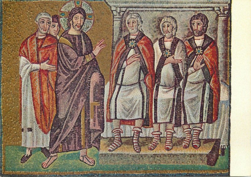 Ravenna St Apolinaris Jesus before Caiphas and the Sanhedrin Postcard