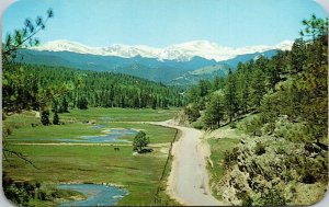 Mt Evans Bear Creek Valley Bendemeer Region Denver Mountain Parks CO Postcard 