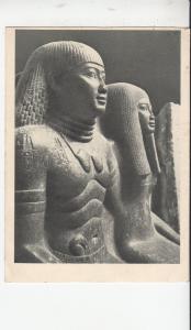 BF18054 egypt groupe de sennefer et de sa femme sculpture art front/back image