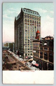 Masonic Temple Chicago IL Skyscraper H.C. Leighton Postcard c1910