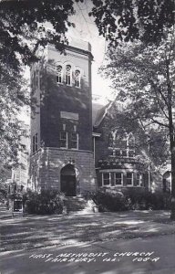 Illinois Fairbury First Methodist Church Real Photo RPPC