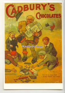 ad0957 - Cadbury's Chocolate, Kids get Dropping Chocs - Modern Advert Postcard