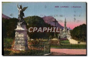 Old Postcard Lourdes Esplanade