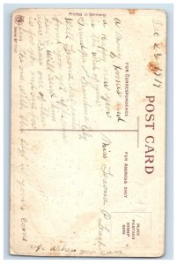 1906 Old World Santa Claus Cane Dresden Kids Doll Postcard P225E