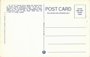 Supreme Court Justice James Iredell Home Edenton NC Vintage Postcard P22