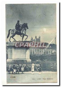 Old Postcard Lyon Place Bellecour