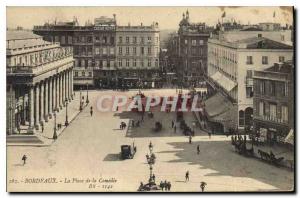  Vintage Postcard Bordeaux the Place of the Comedy