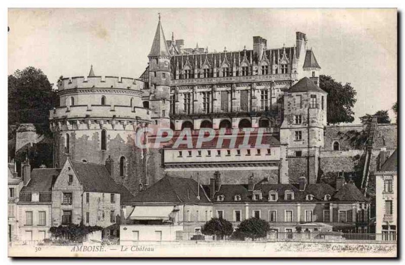 Amboise Old Postcard Chateau