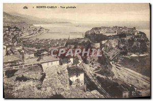 Old Postcard Monte Carlo Vue generale