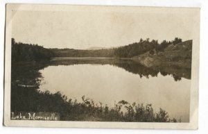 RPPC Postcard Lake Morrisville VT Vermont 1907