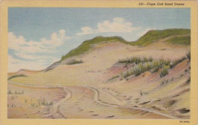 Massachusetts Cape Cod Sand Dunes 1952 Curteich