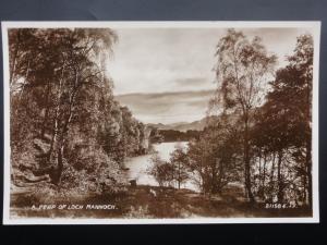 Perthshire A PEEP OF LOCH RANNOCH c1930 Old RP Postcard