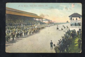 SEDALIA MISSOURI STATE FAIR HORSE RACING TRACK TROTTER MO. VINTAGE POSTCARD