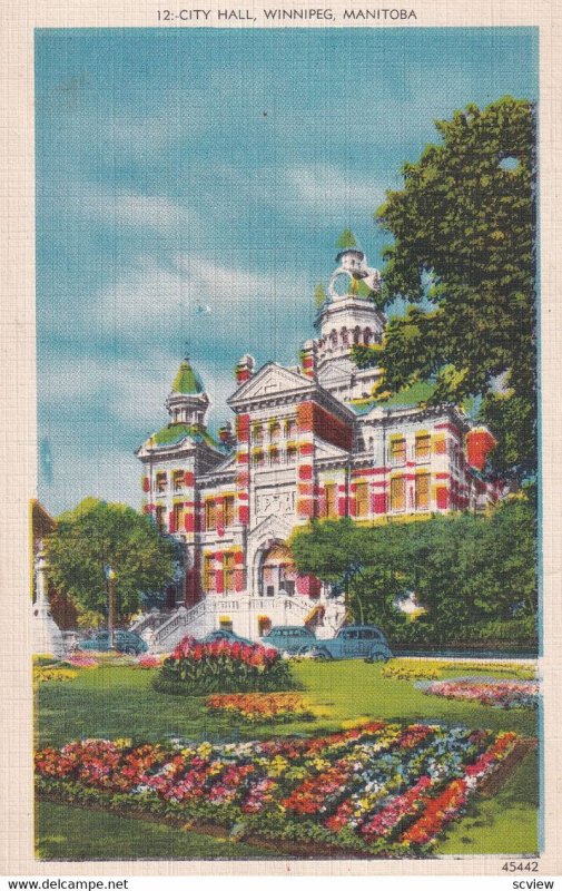 WINNIPEG, Manitoba, Canada, PU-1952; City Hall