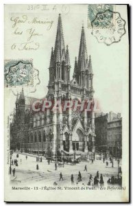 Old Postcard Marseille L & # 39eglise St. Vincent de Paul Reforms