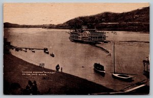 Postcard Steamer Paddle Boat - Princess on the Ohio River - Cincinnati - 1909