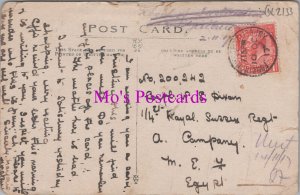 Genealogy Postcard -Dixon?, 1/4th Royal Sussex Regiment, A Company, Egypt GL2133