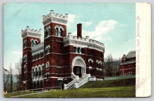 Bethlehem PA~Lehigh University~Library Bldg~Towers~Castellated~c1910 Postcard