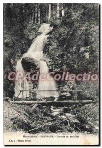 Old Postcard Haute Alsace Ranspach waterfall Bruscher