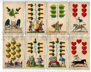 160161 Trappola RUSSIAN 32 PLAYING CARDS 19 century CIRCUS