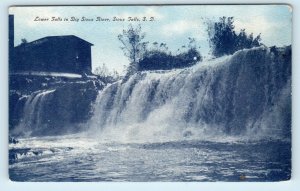 SIOUX FALLS, South Dakota SD ~ Lower Falls BIG SIOUX RIVER  Postcard