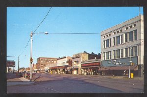 ESCANABA MICHIGAN DOWNTOWN LUDINGTON AVE. STREET SCENE OLD CARS POSTCARD