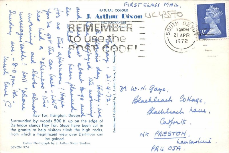 uk43570 hay tor ilsington devon  uk