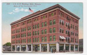 IOOF Building Commercial Club Reno Nevada 1910c postcard