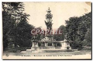 Old Postcard Roubaix Monument From Nadeau In Barbieux Park