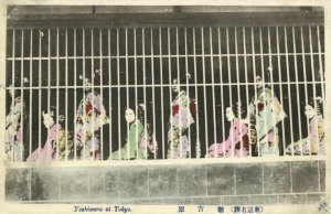 japan, TOKYO, Yoshiwara, Prostitutes on Display, Prostitution (1910s) Postcard