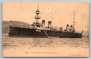 WW1  French  Battleship  Le Montecalm  Postcard