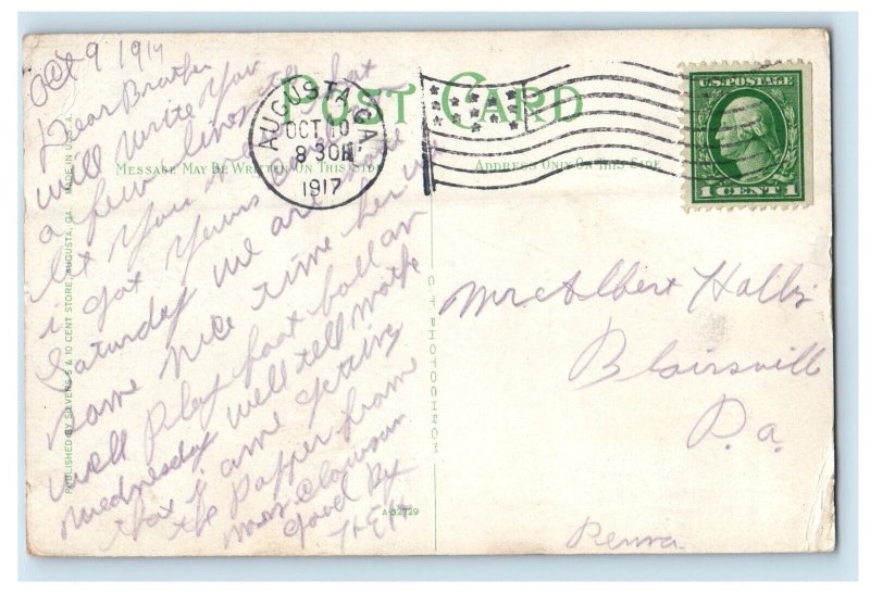 1917 Wilhenford Children's Hospital Augusta Georgia GA Asylum Posted Postcard 