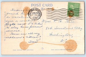 1939 Virginia Beach VA Vintage Postcard Scene North 20th Street Building Posted