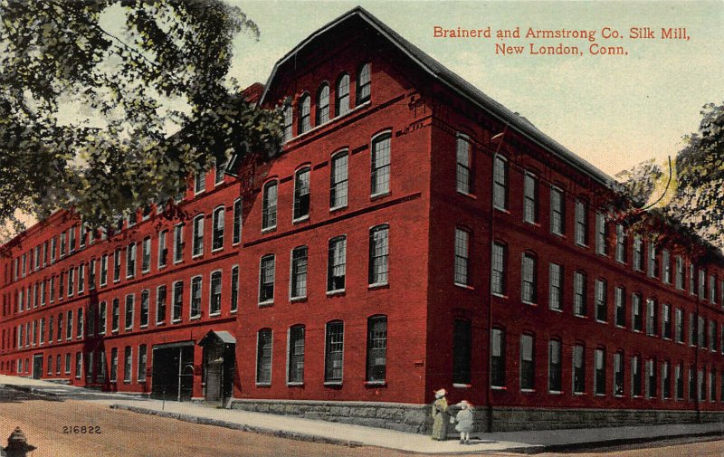 Brainerd & Armstrong Co., Silk Mill, New London, CT., Early Postcard, Unused