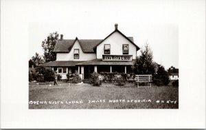 Buena Vista Lodge near Orillia Ontario ON #11 Hwy Unused Real Photo Postcard E65