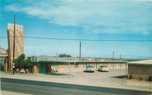 Odesa Texas Longhorn Court 1950s Automobiles Waldcott's Postcard 22-2258