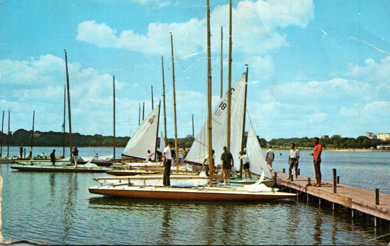 Minnesota Minneapolis Sailboating On Lake Calhoun 1963