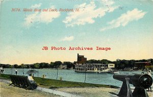 IL, Rockford, Illinois, Riverboat Steamer, Dock, 1913 PM, No 3678