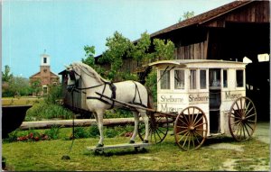 Vermont Shelburne Museum Covered Bridge and Milk Wagon